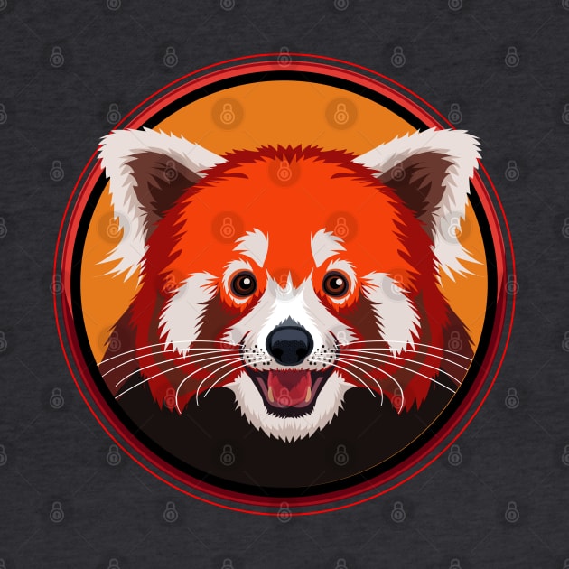 Red Panda Circle by Peppermint Narwhal